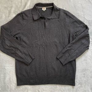 Faherty Sweater Large Men’s Jackson Hole Polo‎ Dark Heathered Gray